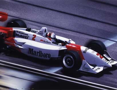 Gil de Ferran in the Marlboro Team Penske Reynard Honda in which he clinched his first CART Championship in 2000 and set the world closed-course speed record for a race at California Speedway.
